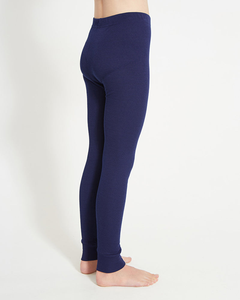 XTM Kids Heatflex Thermal Pant in Navy, three-quarter back view