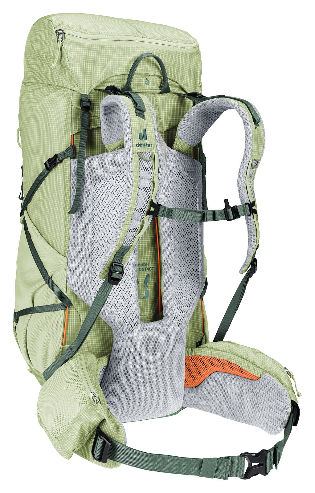Deuter Aircontact Ultra 35+5 SL rear three-quarter view of the Active Fit shoulder straps