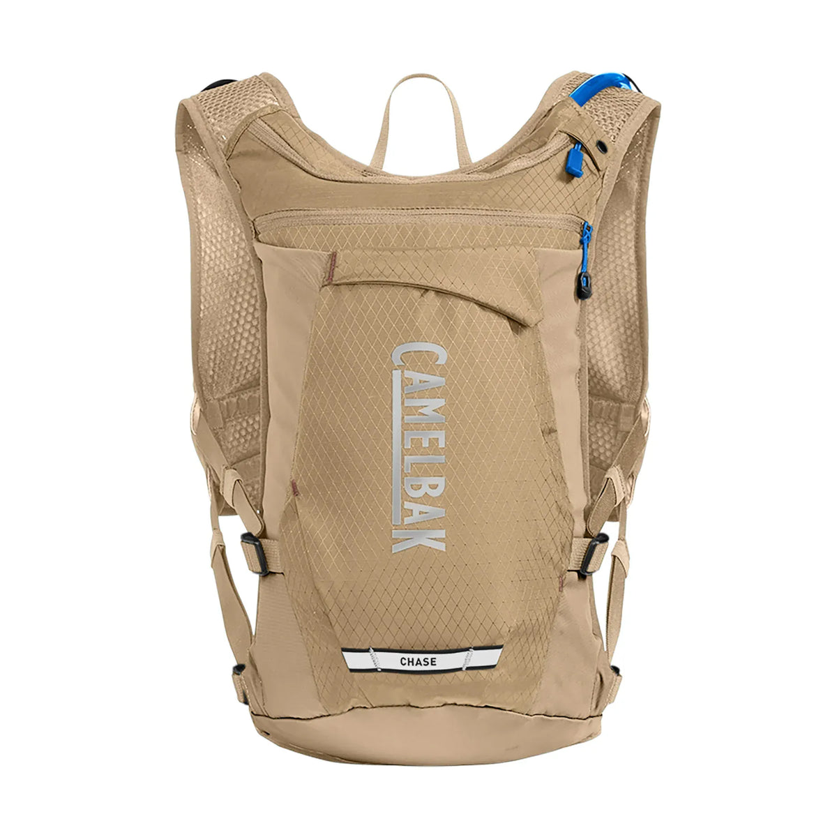 Moondust Chase Adventure 8 vest from the back, with stretch overflow pocket and reflective strip