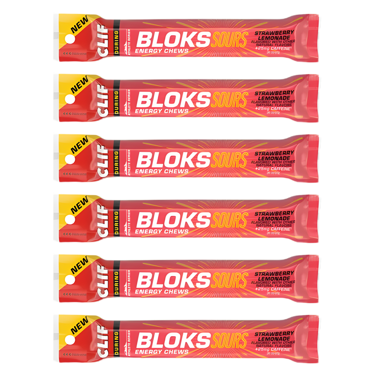 Clif Energy Chews 6 Pack / Sour Strawberry Lemonade BLOKS Energy Chews CLIF606