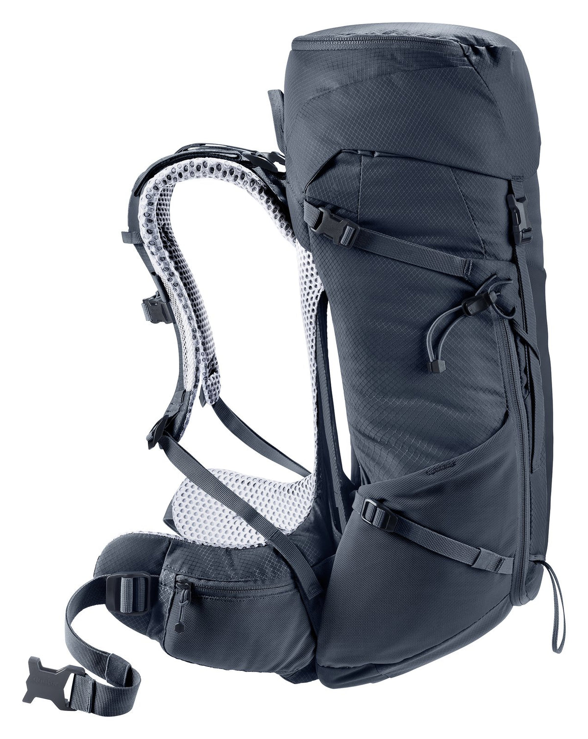Side profile of the Deuter Futura 24 SL showing the gap between pack body and mesh back