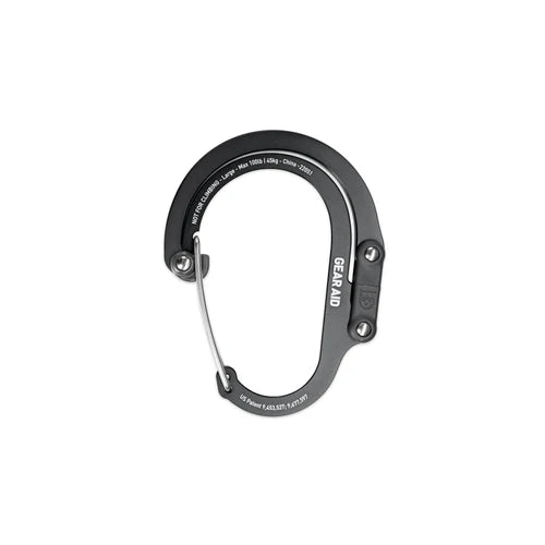 Gear Aid Gear Clip Large / Stealth Black Heroclip Hybrid Carabiner Gear Clip 10213210263L