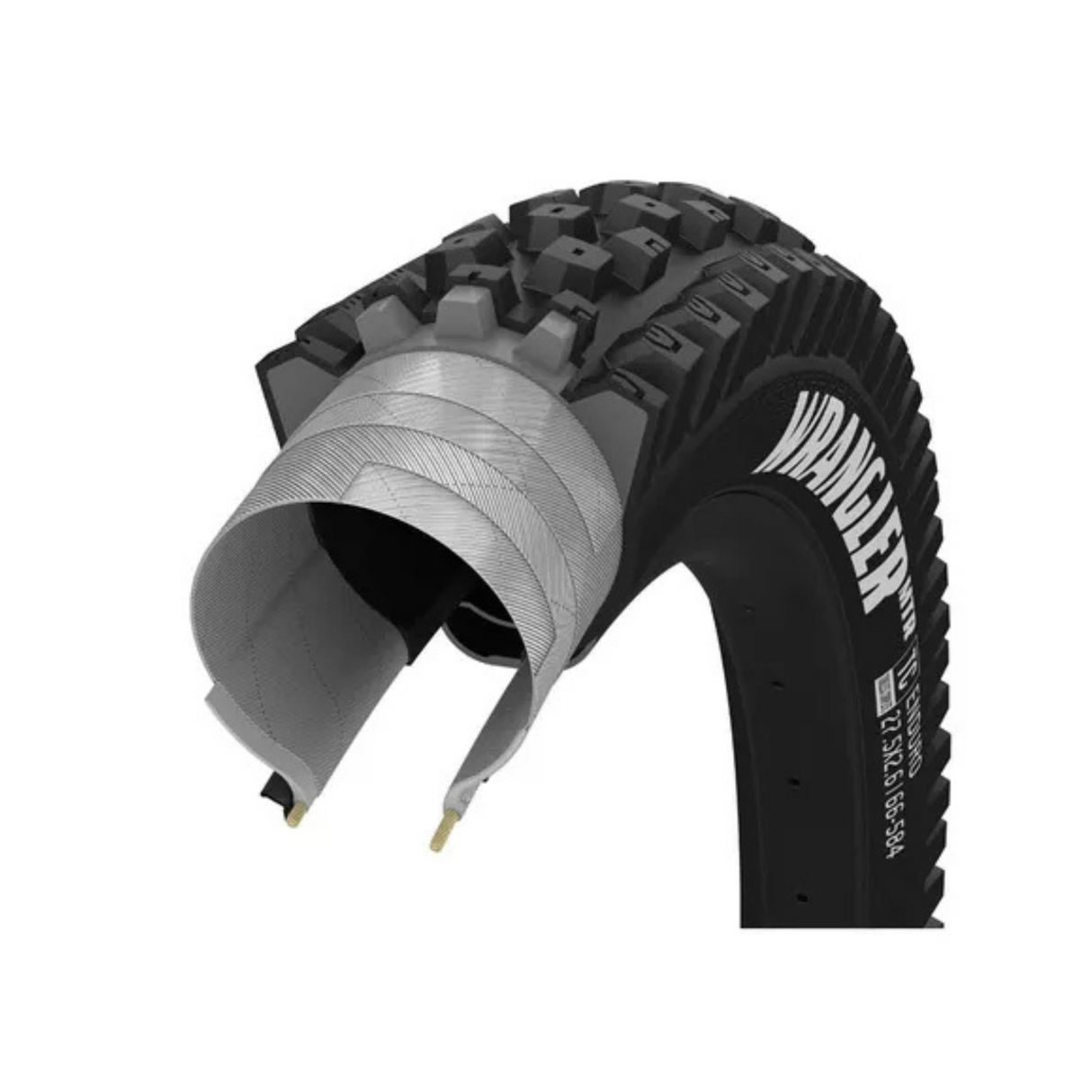 Goodyear MTB Tyre Black / 27.5x2.6 Wrangler MTR Enduro T/Less Comp GY02366584V002R