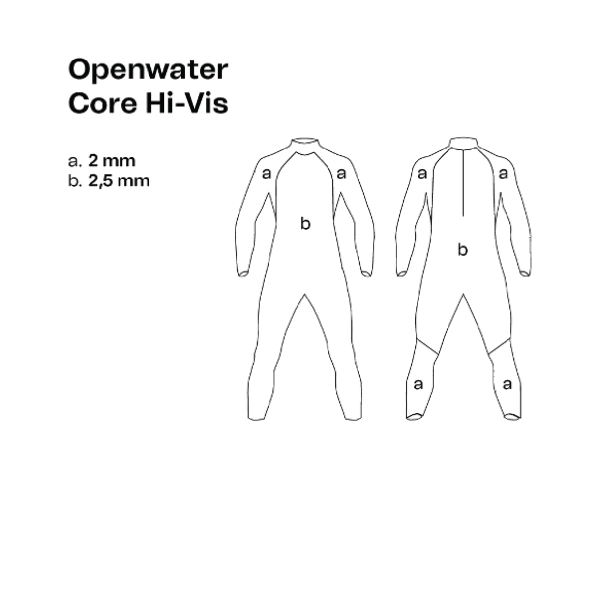 Orca Wetsuits 4 OpenWater Core Hi-Vis Mens Wetsuit - CLEARANCE* ORW-270401-LN