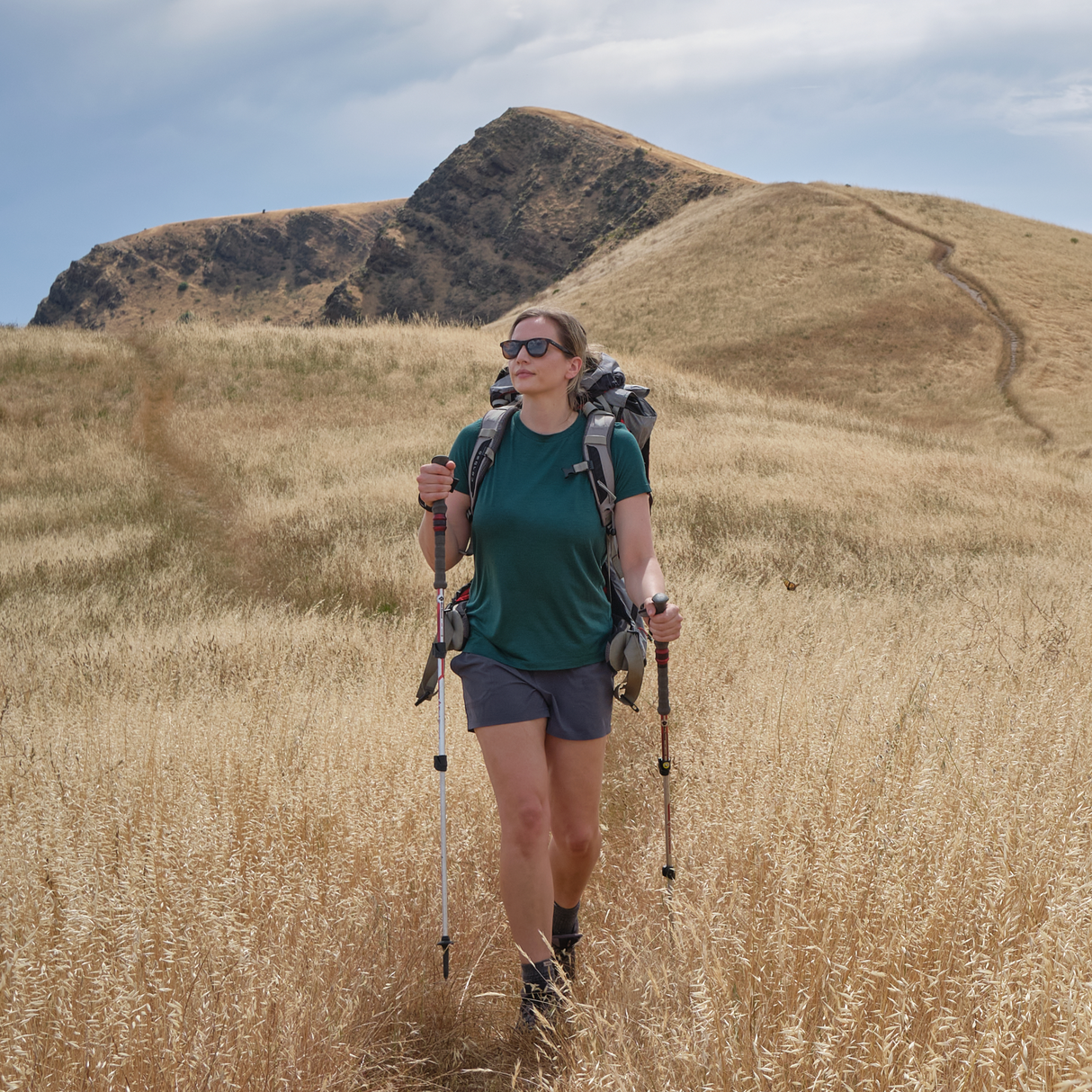 Front shot of Ottie Merino women's Otway Fern short sleeve merino wool t-shirt