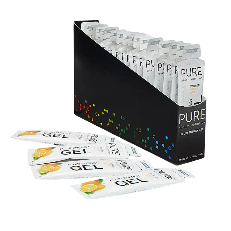 Puresport Energy Gel Box of 18 / Orange 57g Fluid Energy Gel 50EGO-INNER
