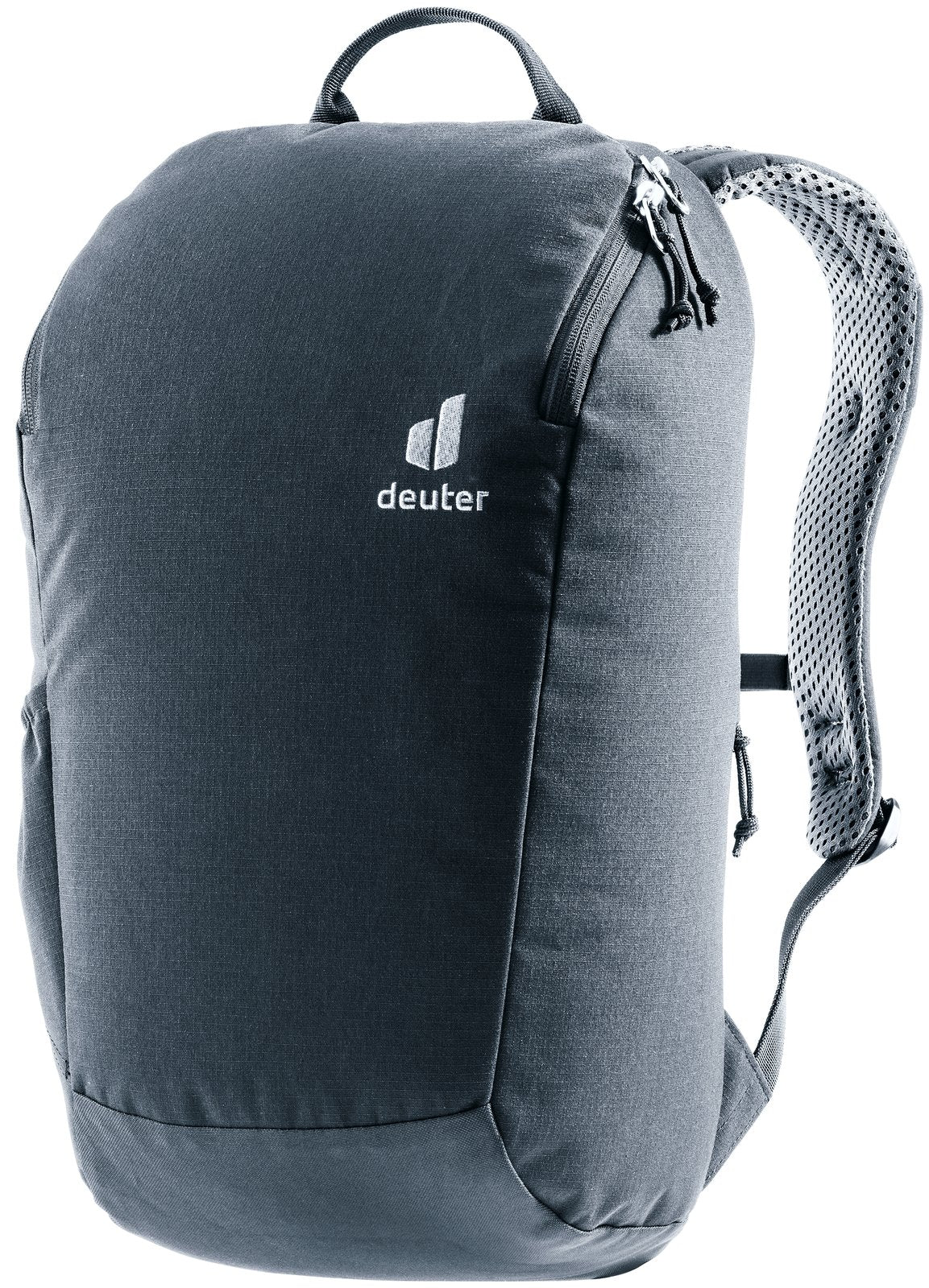 Deuter Stepout 16 everyday backpack in Black, front three-quarter view