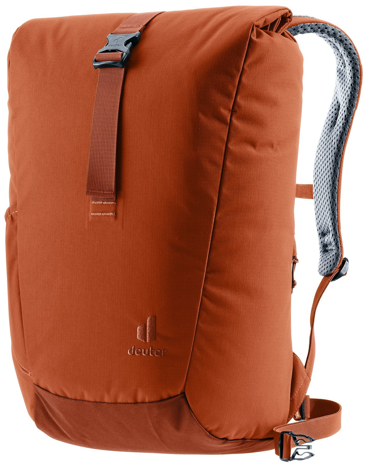 Deuter Stepout 22 in Copper Oak, burnt orange roll-top backpack