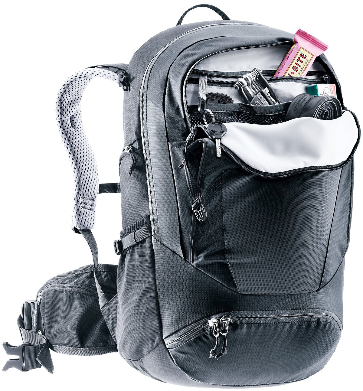 Deuter Trans Alpine 28 SL main compartment opened showing the tool organiser