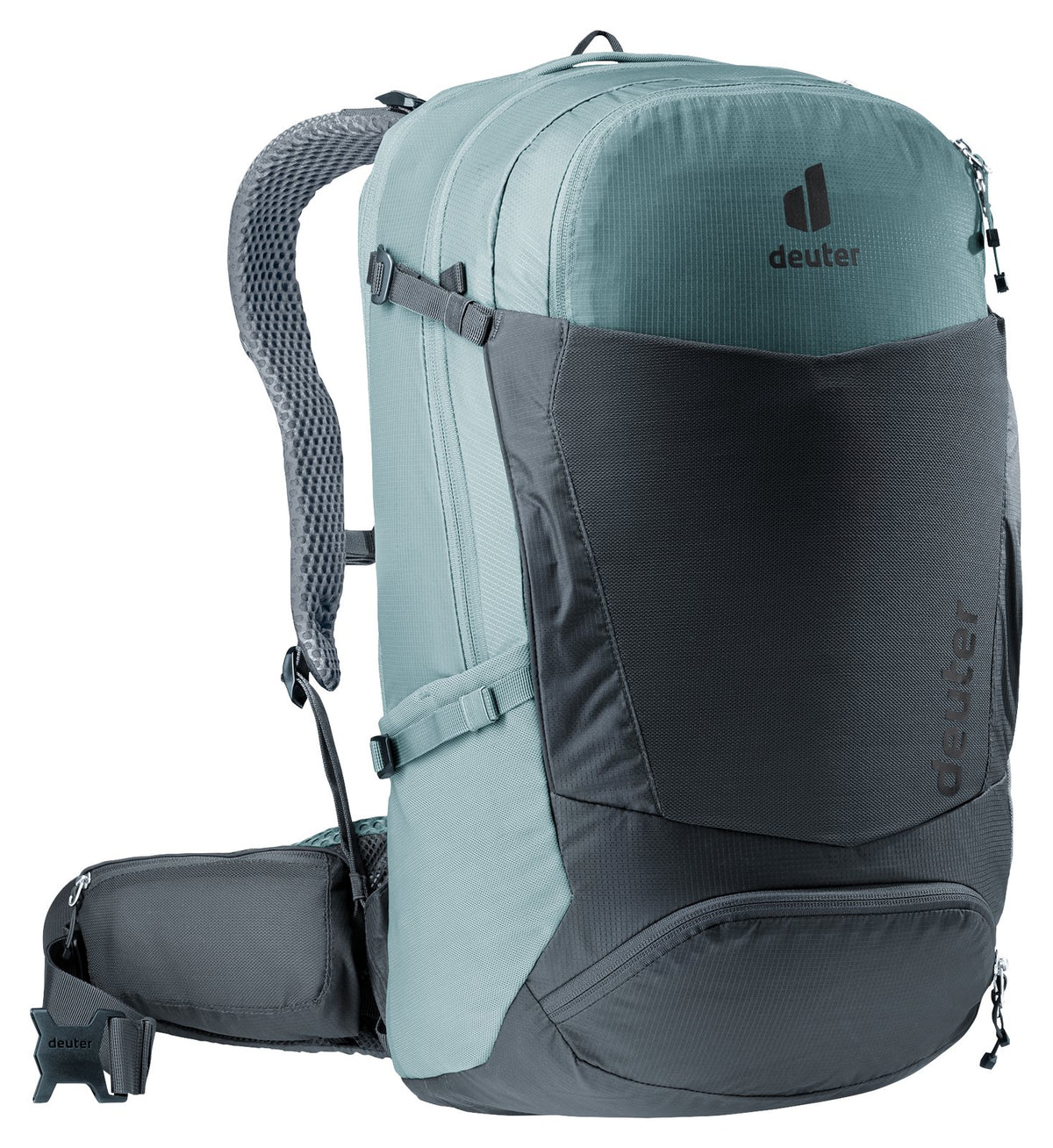 Deuter Trans Alpine Pro 28 front three-quarter view in Graphite Shale