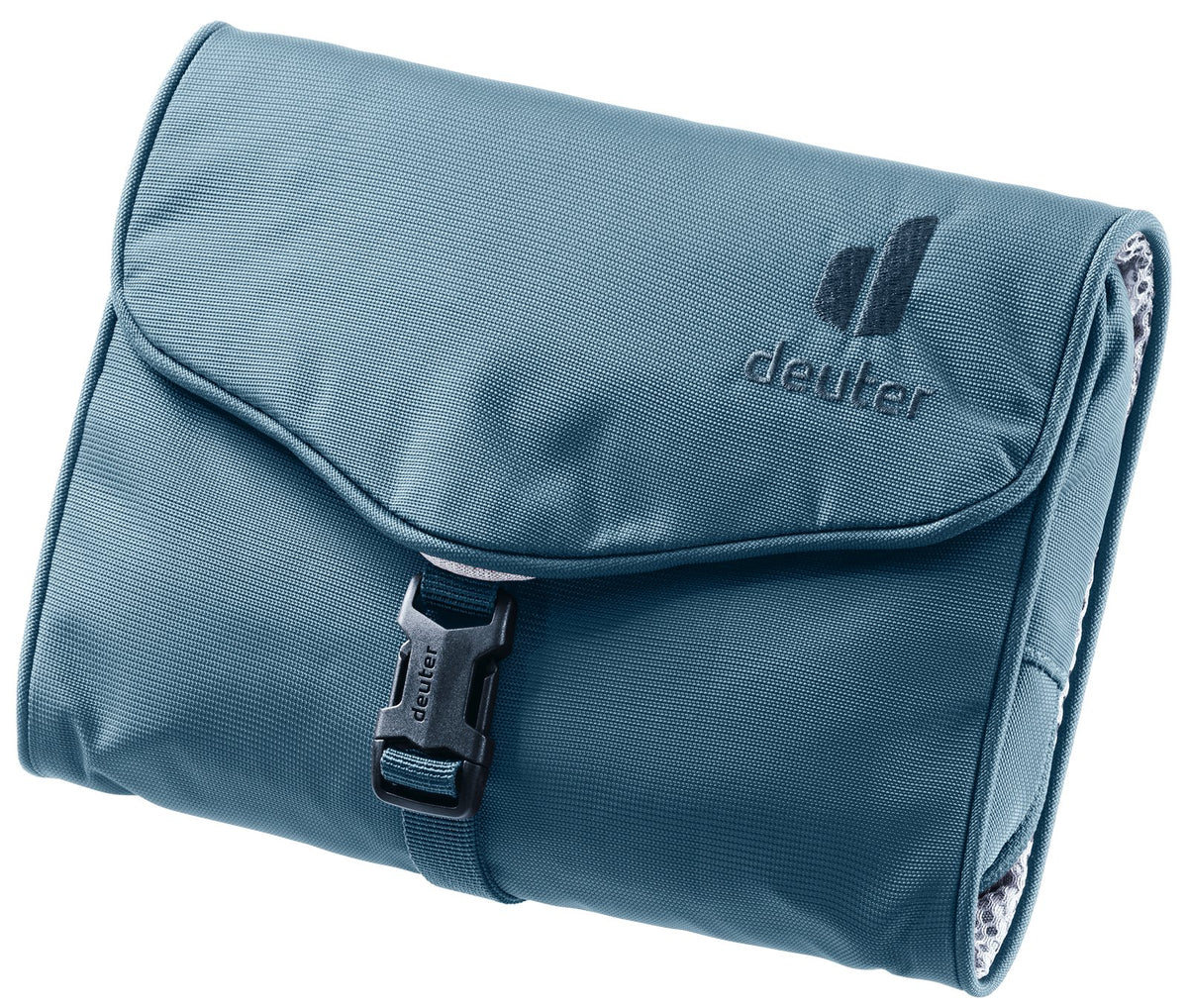 Deuter Wash Bag I in Atlantic, slate blue toiletry bag, folded closed