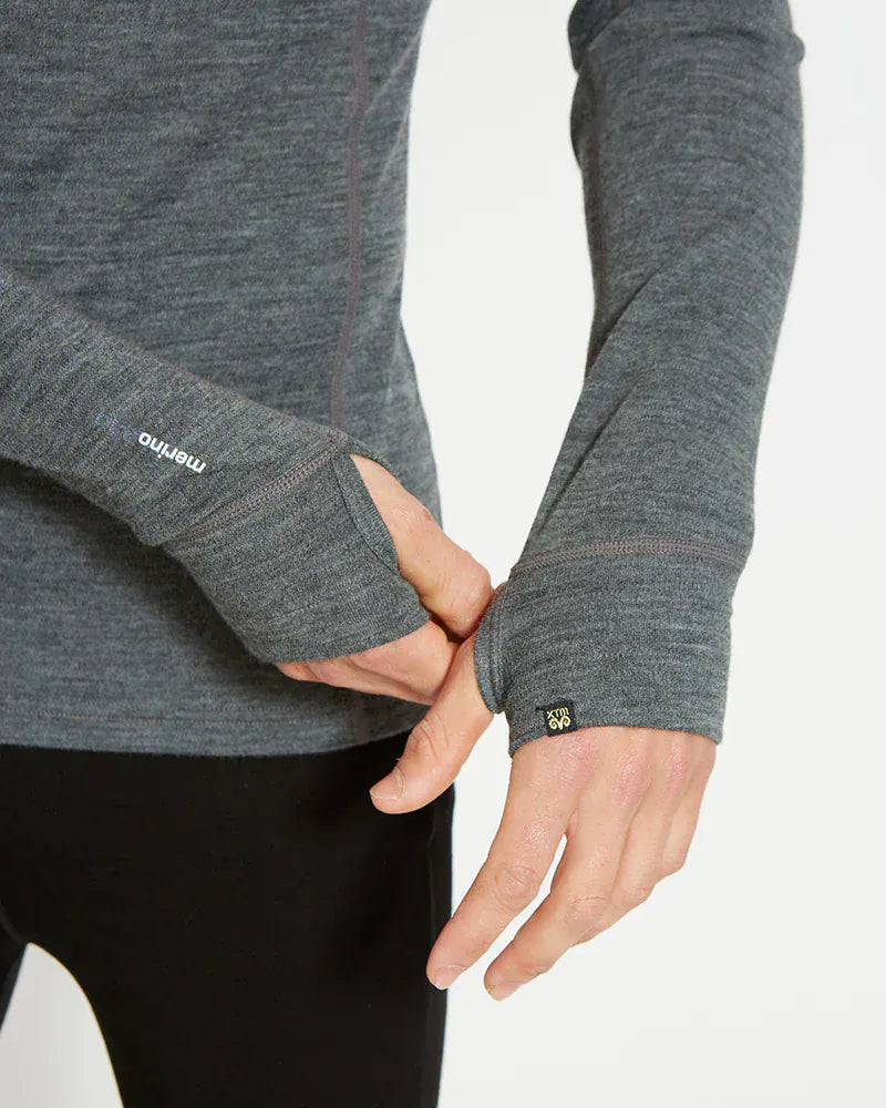 XTM Performance Men's Thermal Top Men's Merino 230 Wool Long Sleeve Thermal Top