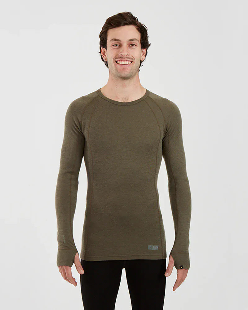 XTM Performance Men's Thermal Top Men's Merino 230 Wool Long Sleeve Thermal Top