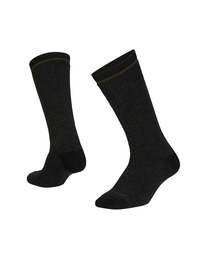 XTM Performance Unisex Hiking Socks Black / A2-8 Alpine Heavy-Weight Merino Wool-Blend Hiking Sock SU040-BLK-0208