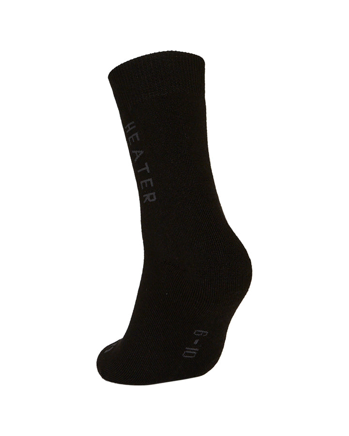 XTM Performance Unisex Hiking Socks Black / A2-8 Heater Merino Blend Outdoor Crew Sock SU041-BLK-0208