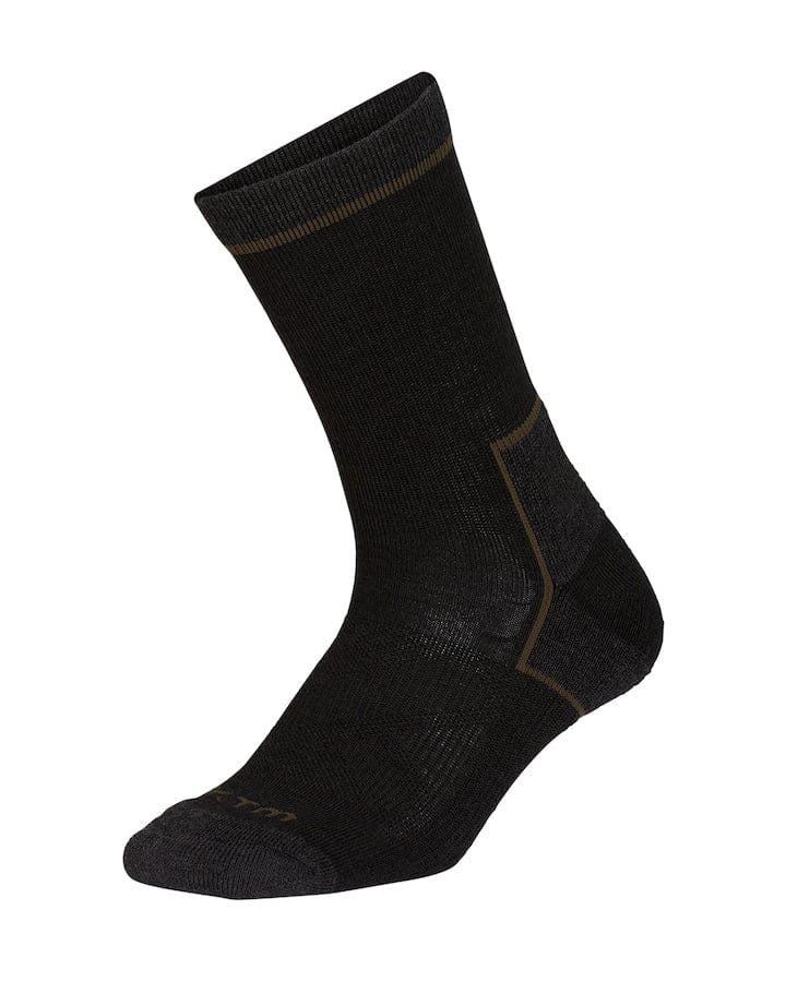 XTM Performance Unisex Hiking Socks Black / A2-8 Venture Lightweight Merino Wool-Blend Hiking Sock SU038-BLK-0208