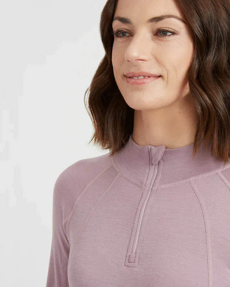 XTM Performance Women's Thermal Top Ladies Merino 230 Wool Zip Neck Long Sleeve Thermal Top