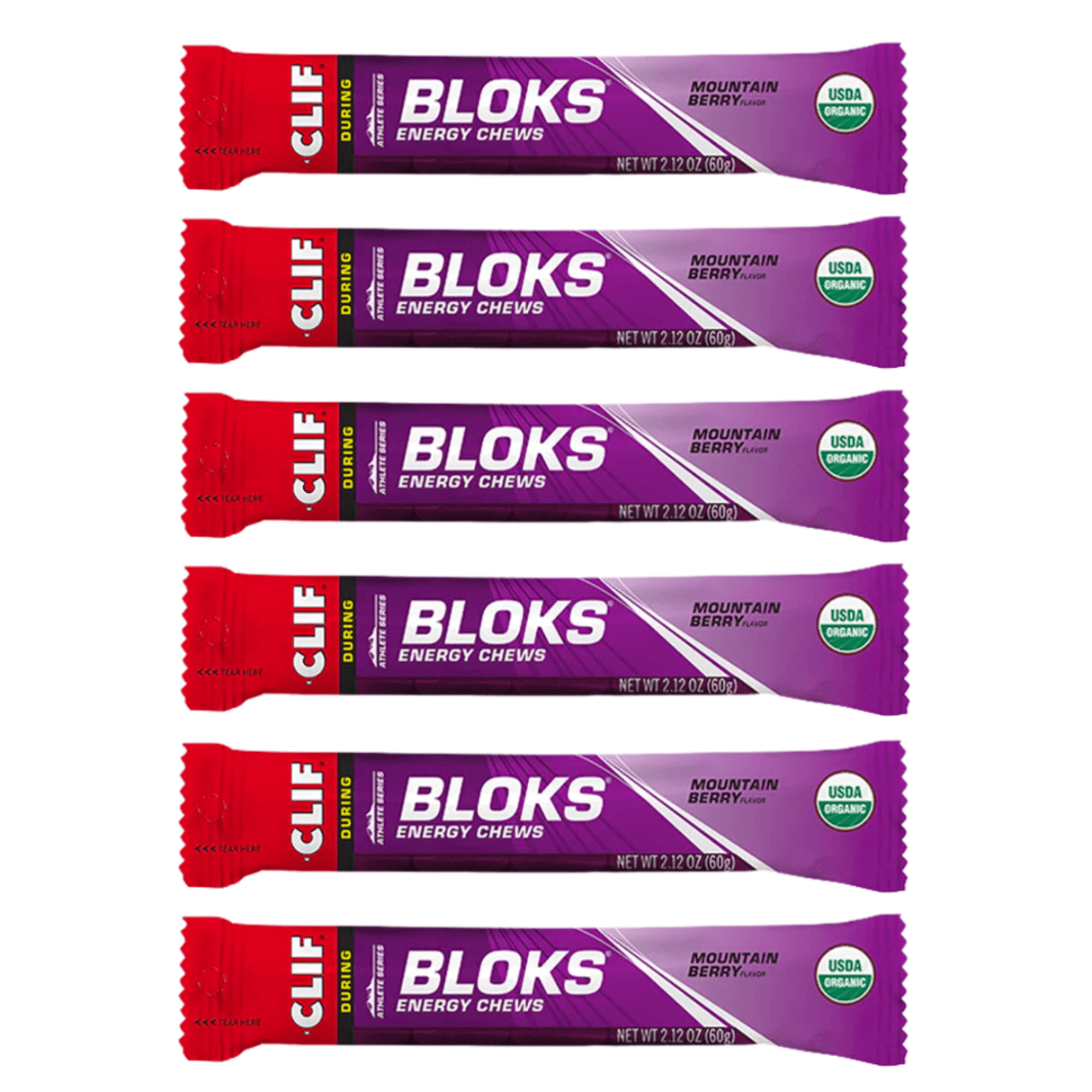 clif Energy Chews 6 / Mountain Berry BLOKS Energy Chews CLIF516