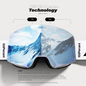 100% Snow Goggles Snowcraft XL Goggle Fossil Express - HiPER Deep Red w/Copper Mirror 51002-00006