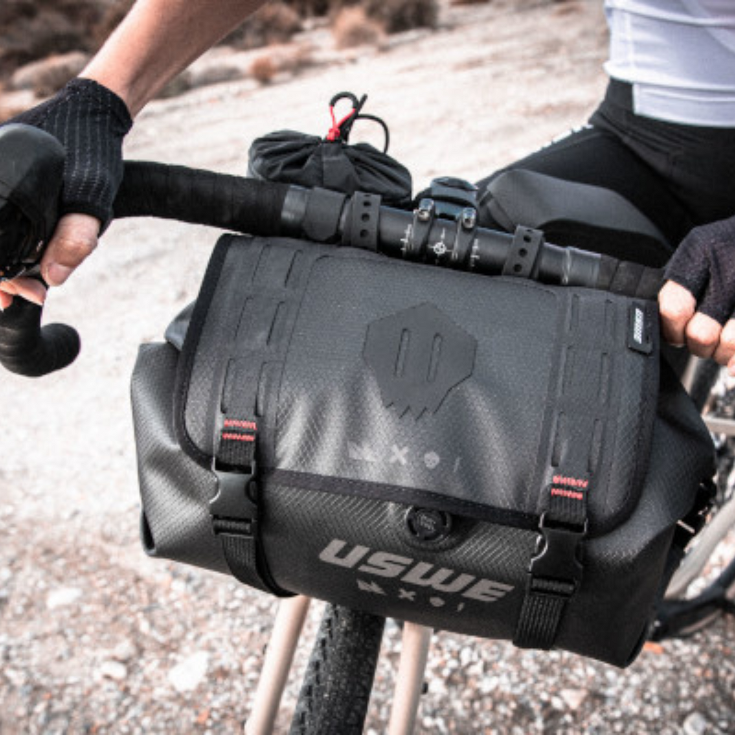 Handlebar Roll-Top Bag + Holster Bikepacking Bag