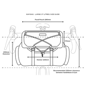 Bikepacking Barbag + Food Pouch + Dry Bag