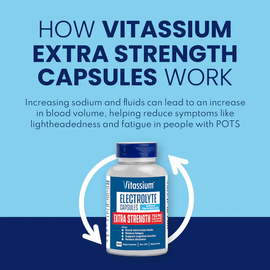 SaltStick Electrolyte Tablets Bottle Vitassium Extra Strength Electrolyte Capsules V-08-ES100