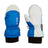Pair of XTM Kids Space snow mitts in Bright Blue with white palm and black fleece cuff