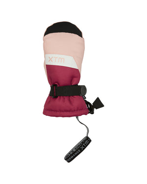 Berry XTM Kids Zoom Snow Mitten with the XTM Performance wrist leash hanging below the cuff