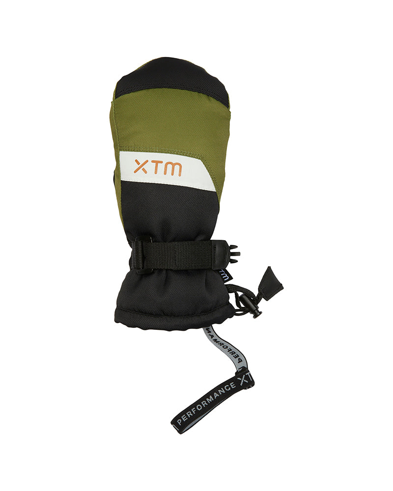 Sea Kelp XTM Kids Zoom Snow Mitten with the wrist leash extended from the cuff