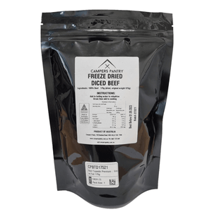 Campers Pantry Dehydrated Meals 175 (6 Serves) / Beef Topside Premium Freeze-dried Pantry Ingredients CPBTD17521