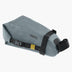 EVOC Seat Pack WP 2 in Steel, the smaller 2 litre size, side view with velcro strap