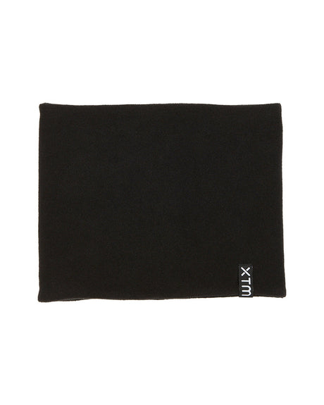 XTM Kids Microfleece X neck warmer in Black fleece with the XTM woven label