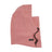 XTM Kids Kenny microfleece hood balaclava in Dusty Rose, side view with black adjustable lace and toggle