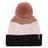Rose Dust XTM Kids Trifle beanie, dusty pink pom pom over pale pink waffle knit and black cuff