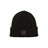 Black XTM Kids Hangout Polylana Eco Beanie in rib knit with folded hem and tonal XTM badge