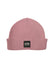 Rose Dust XTM Kids Hangout Polylana Eco Beanie, dusty pink rib knit with roll-up cuff and black XTM badge