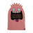 XTM Kids Gremlin II balaclava in Dusty Rose with spiky fleece tufts, googly eyes and a tongue-out grin