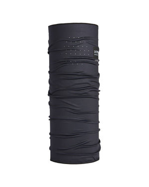 XTM Scenic UPF50+ neck gaiter in Pavement dark charcoal with a panel of small breathing holes