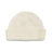 Cream XTM Casey wool-blend beanie, rib knit with folded cuff and embroidered badge