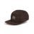 XTM Alpine Puffer Cap in Java, a chocolate brown quilted cap with embroidered mountain badge on the front