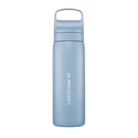 LifeStraw Water Bottle 500 ml / Icelandic Blue Go 2.0 Stainless Steel Water Filter Bottle LGV418IBWW