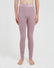 XTM Kids Alpine230 Merino Thermal Pants in Fog, a dusty mauve, front view on a child