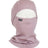 XTM Kids Merino 230gsm balaclava in Fog, a dusty mauve, on a mannequin head with face opening and XTM label