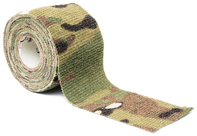 Roll of Gear Aid Camo Form in Multicam pattern, partly unrolled, on white