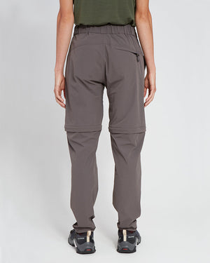 XTM Wye River hiking pants in Pavement, back view with zip-off seam above the knee