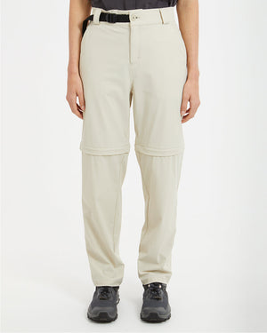 XTM Wye River zip-off hiking pants in Sand stone beige, front view with zip seam above the knee