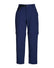 XTM Wye River zip-off hiking pant in Naval Blue laid flat, full length with belt and knee zip seam