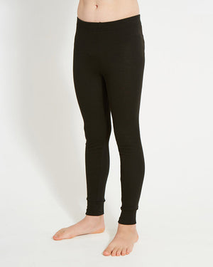 XTM Kids Heatflex Thermal Pant in Black, three-quarter front view