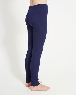XTM Kids Heatflex Thermal Pant in Navy, three-quarter back view