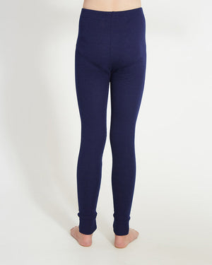 XTM Kids Heatflex Thermal Pant in Navy, back view on a child